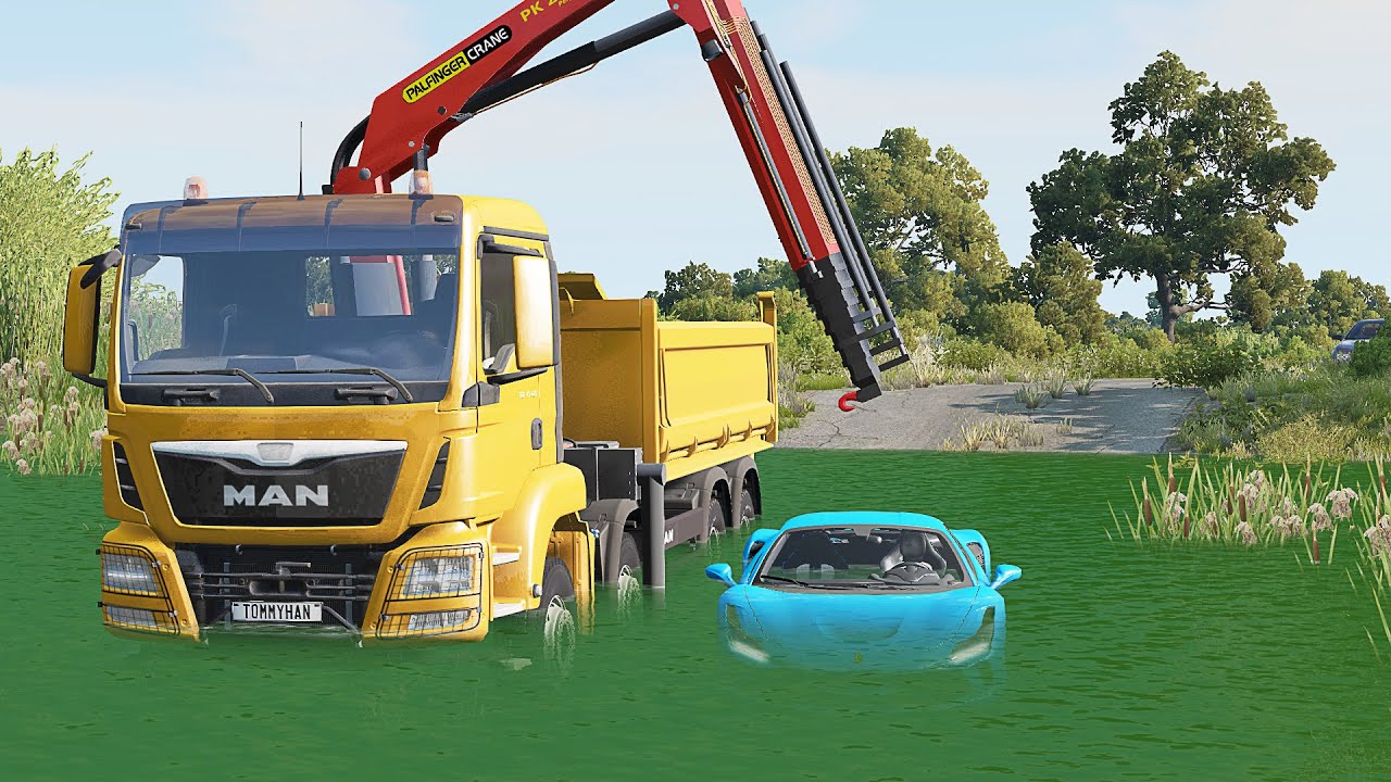 Mobil vs Deep Water #4 - BeamNG Drive