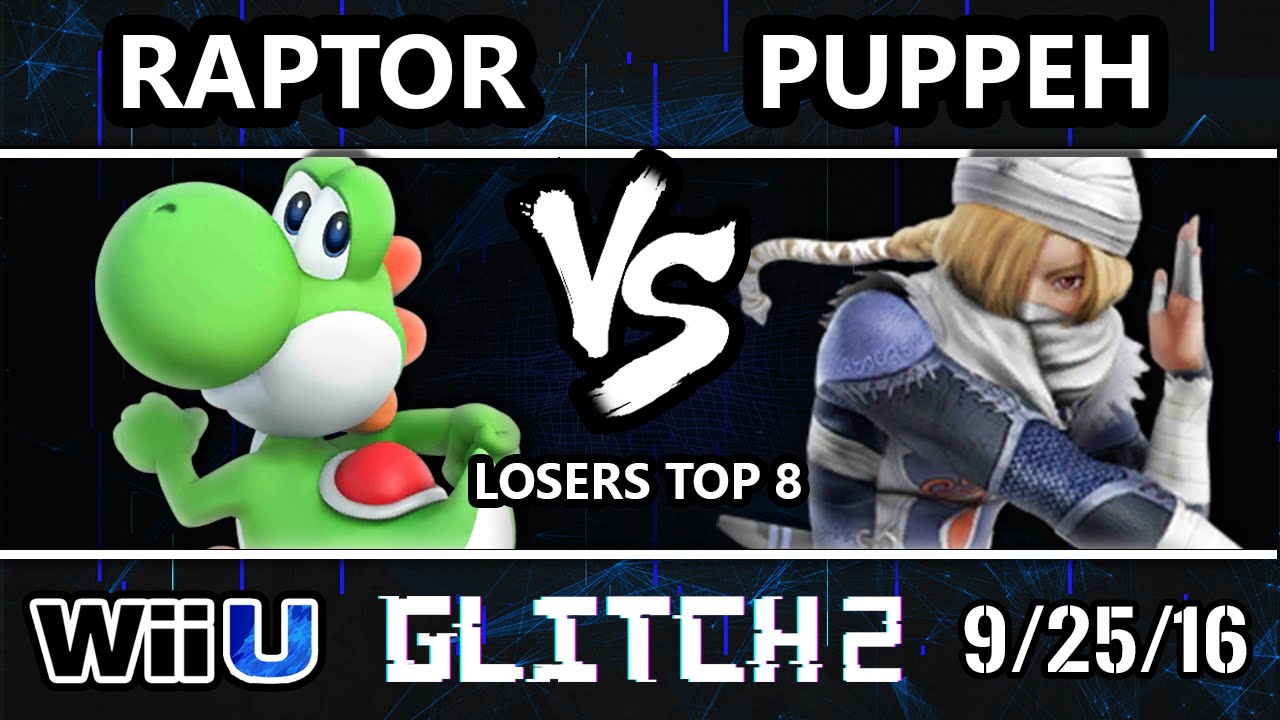 Glitch 2 Smash 4 - iQHQ | Raptor (Yoshi) Vs. 7Seas | Puppeh (Sheik) SSB4 Losers Top 8 - Smash Wii U