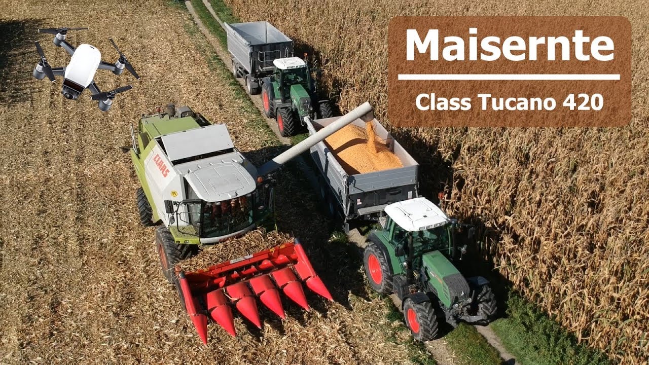 Maisernte 2019 | Claas Tucano 420 | Fendt | Drohnenzwerg