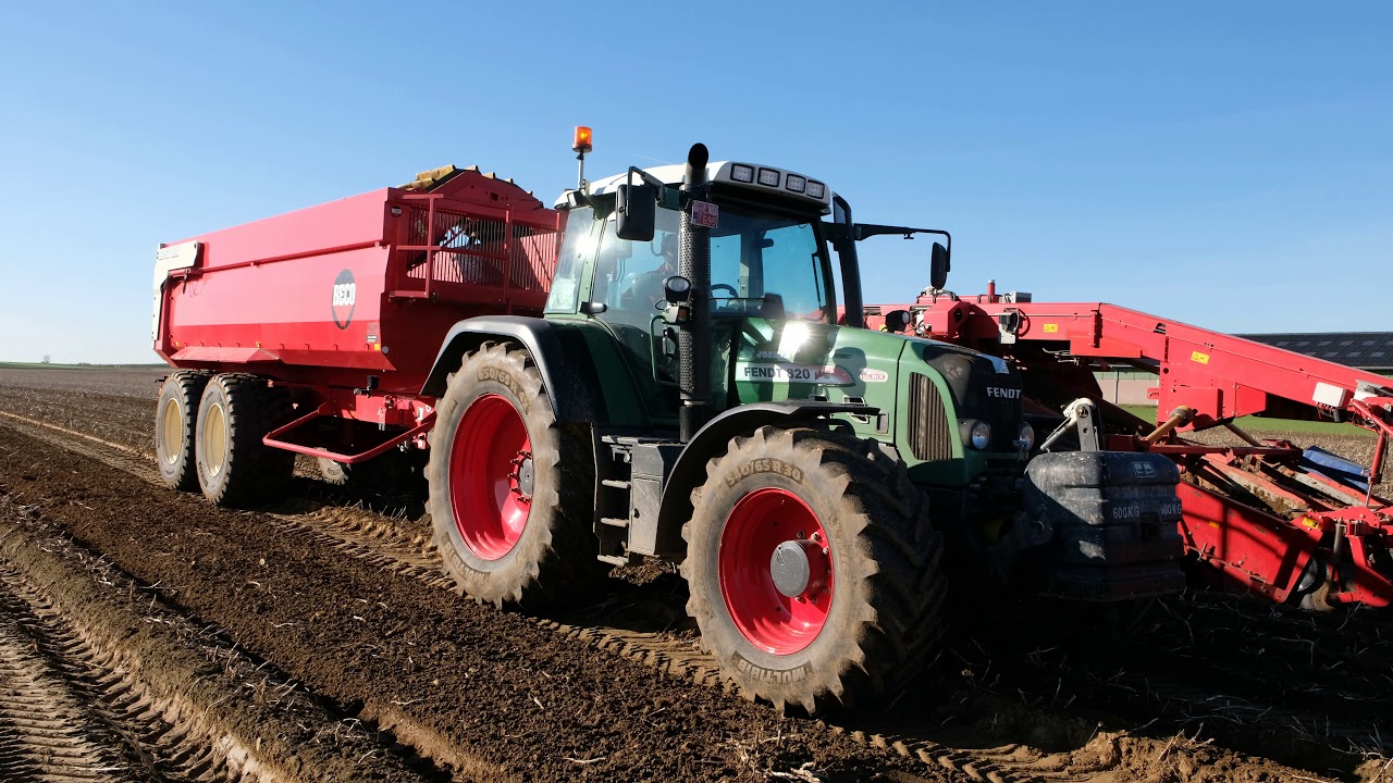 Fendt 818 Vario TMS + Grimme GV 3000 4 rijen rooier -Filip Kersten Elst (Riemst)