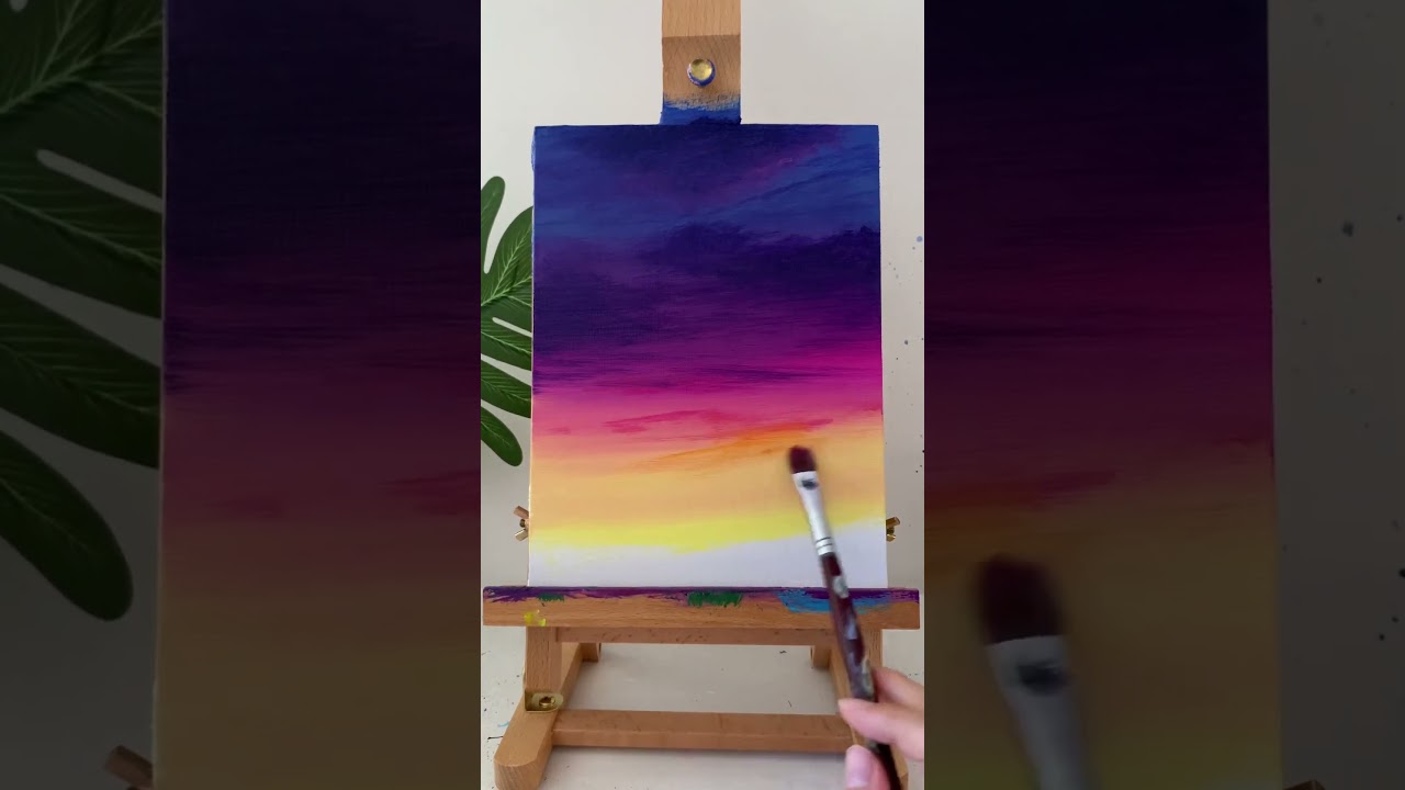 Easy Acrylic Painting #art #painting #howtopaint #landscapepainting #acrylicpainting