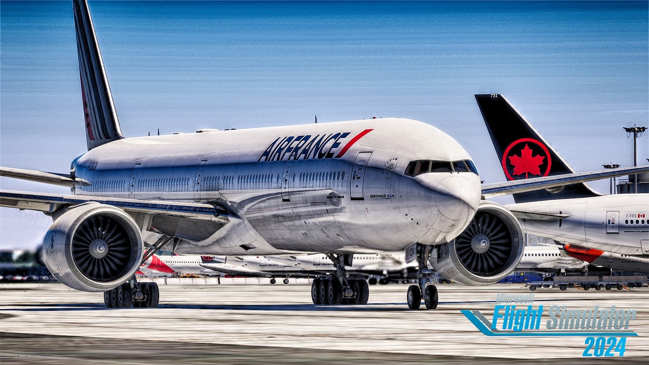 Air France Paris to Montreal Full Flight | B777 | MSFS 2024