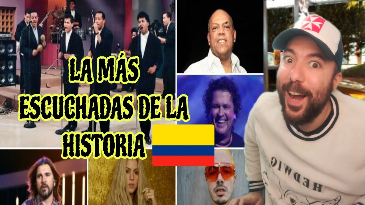 Español REACCIONA a LA CANCION COLOMBIANA MAS ESCUCHADA DE CADA AÑOS 1963- 2023