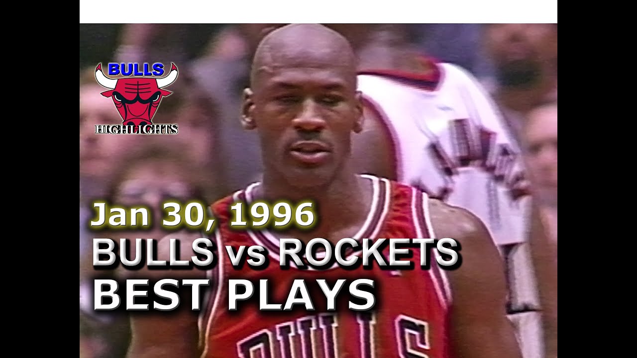 Jan 30 1996 Bulls vs Rockets highlights
