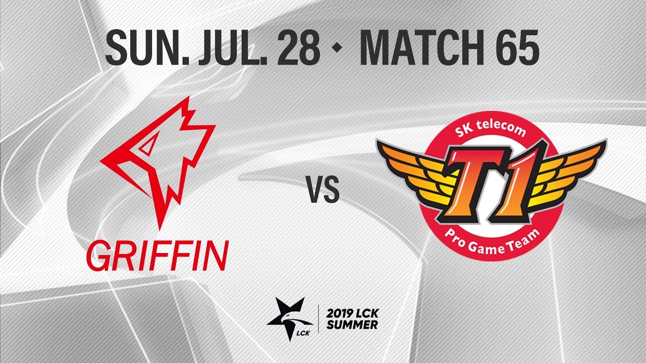 그리핀 vs SKT | Match65 H/L 07.28 | 2019 LCK 서머