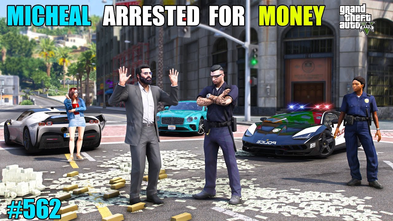 GTA 5 : POLICE ARRESTING MICHEAL FOR BILLION DOLLAR GOLD | GTA 5 GAMEPLAY #562