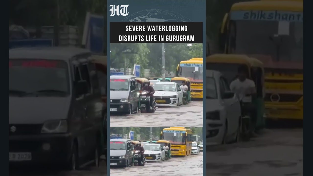 Monsoon Chaos: Waterlogging Hits Gurugram After Heavy Downpour | #shorts