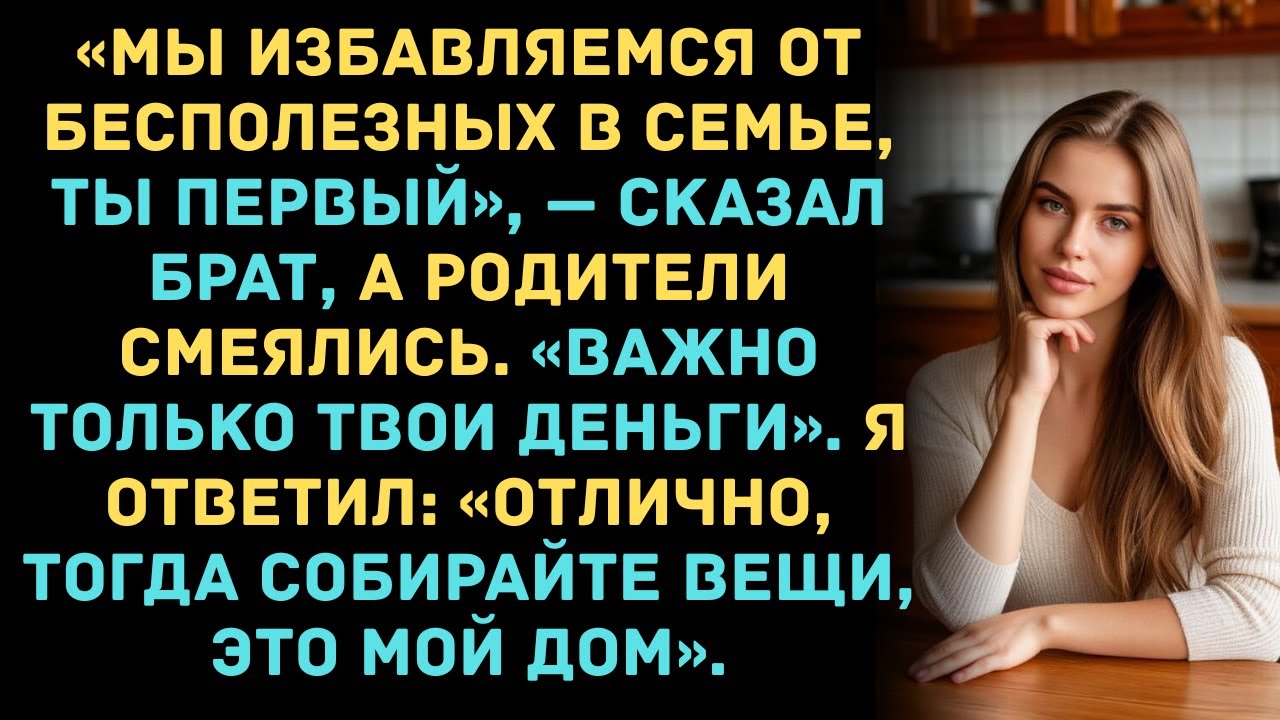 сказал брат, наслаждаясь каждым словом.— Мы избавимся от бесполезных членов семьи, ты первым.