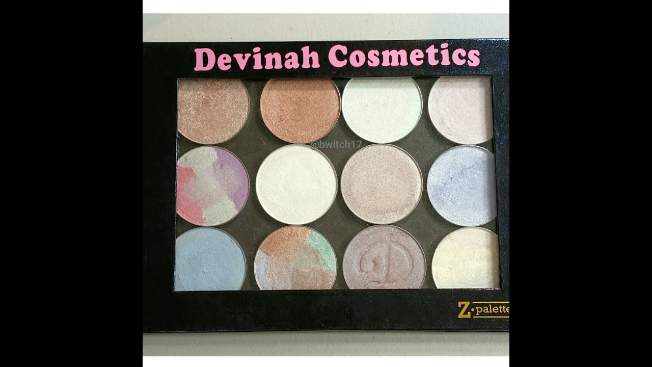 Devinah Cosmetics Highlighters with Swatches
