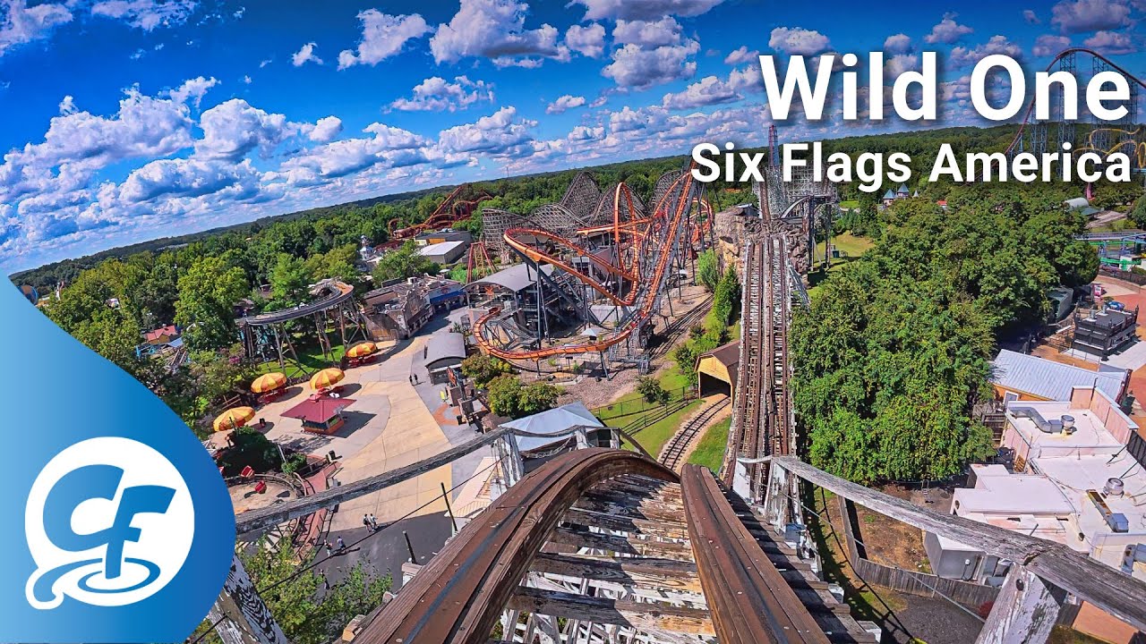 Wild One front seat on-ride 4K POV Six Flags America
