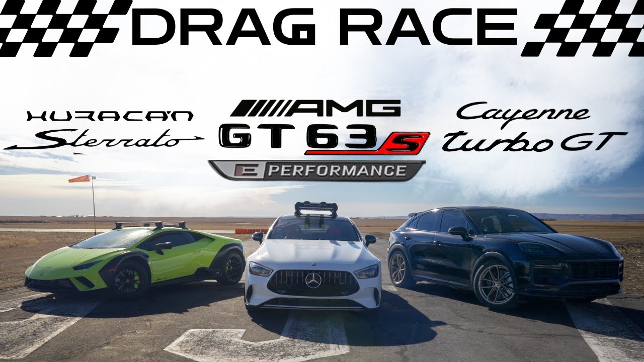 Huracan Sterrato против AMG GT63s E-Performance против Cayenne Turbo GT