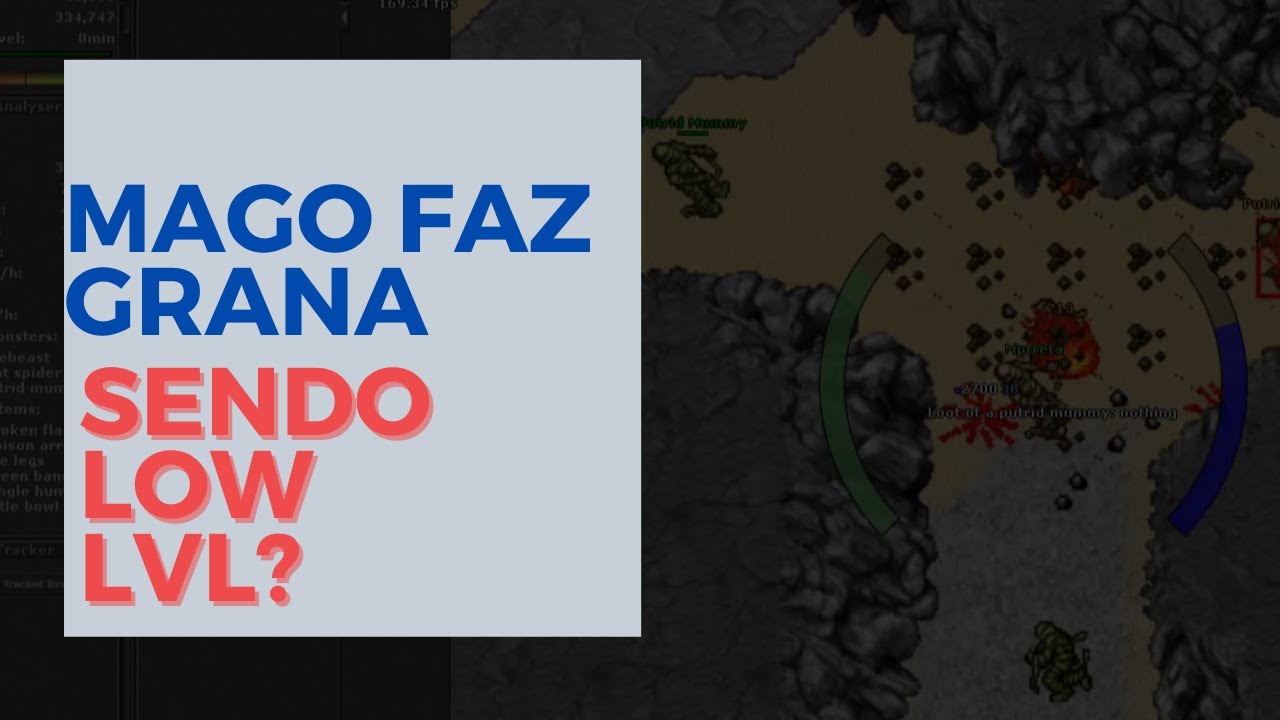 Tibia - Mago lvl 50+ Putrid Mummy ( Money + Xp )