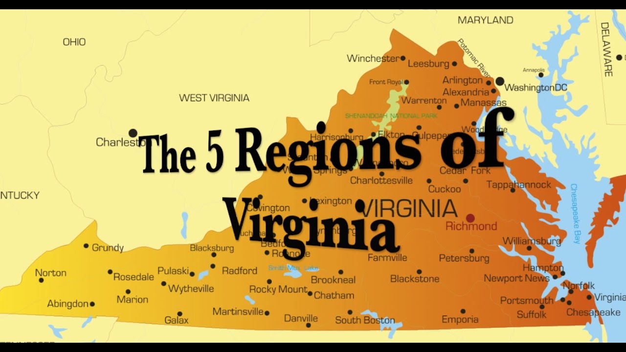 Five Regions of Virginia