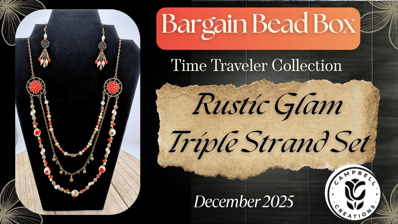 Bargain Bead Box | Unique Triple Strand Necklace Tutorial | December 2025