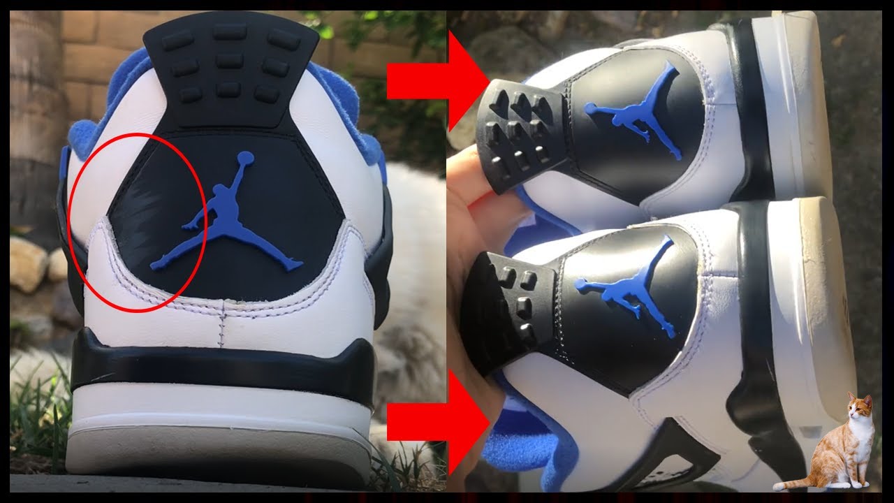 How To Remove JORDAN 4 / JORDAN 3 Heel Tab / Wing Scuff Marks! SUPER EASY!
