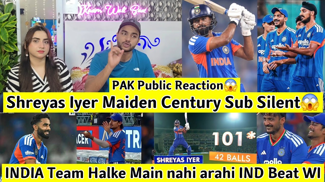 Shreyas Iyer Maiden T20 Century😱 PAK Reaction Kon Haraye ga INDIA Team Ko IND Beat WI 1st T20 