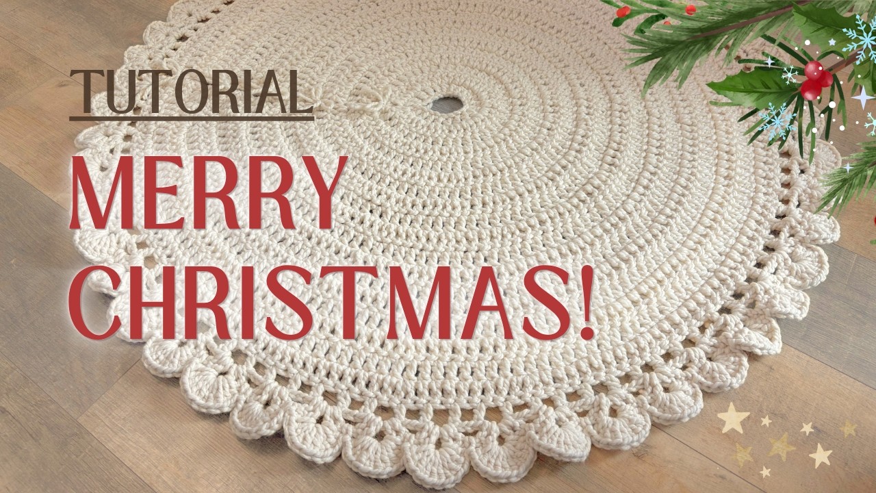 Crochet Christmas Tree Skirt with VICTORIAN Edging (from 1894!) | Tutorial & Free Pattern 🎄