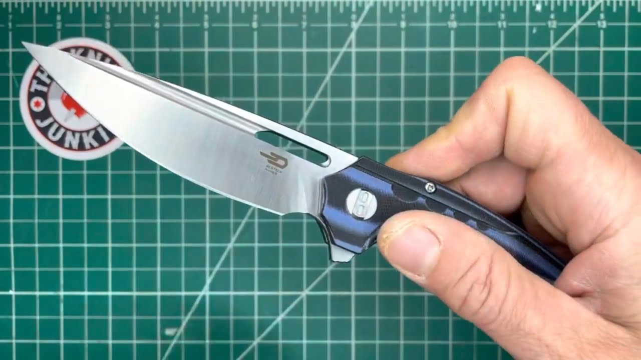 Bestech Ornetta designed by Kombou -- Folding Flipper Knife Close Up