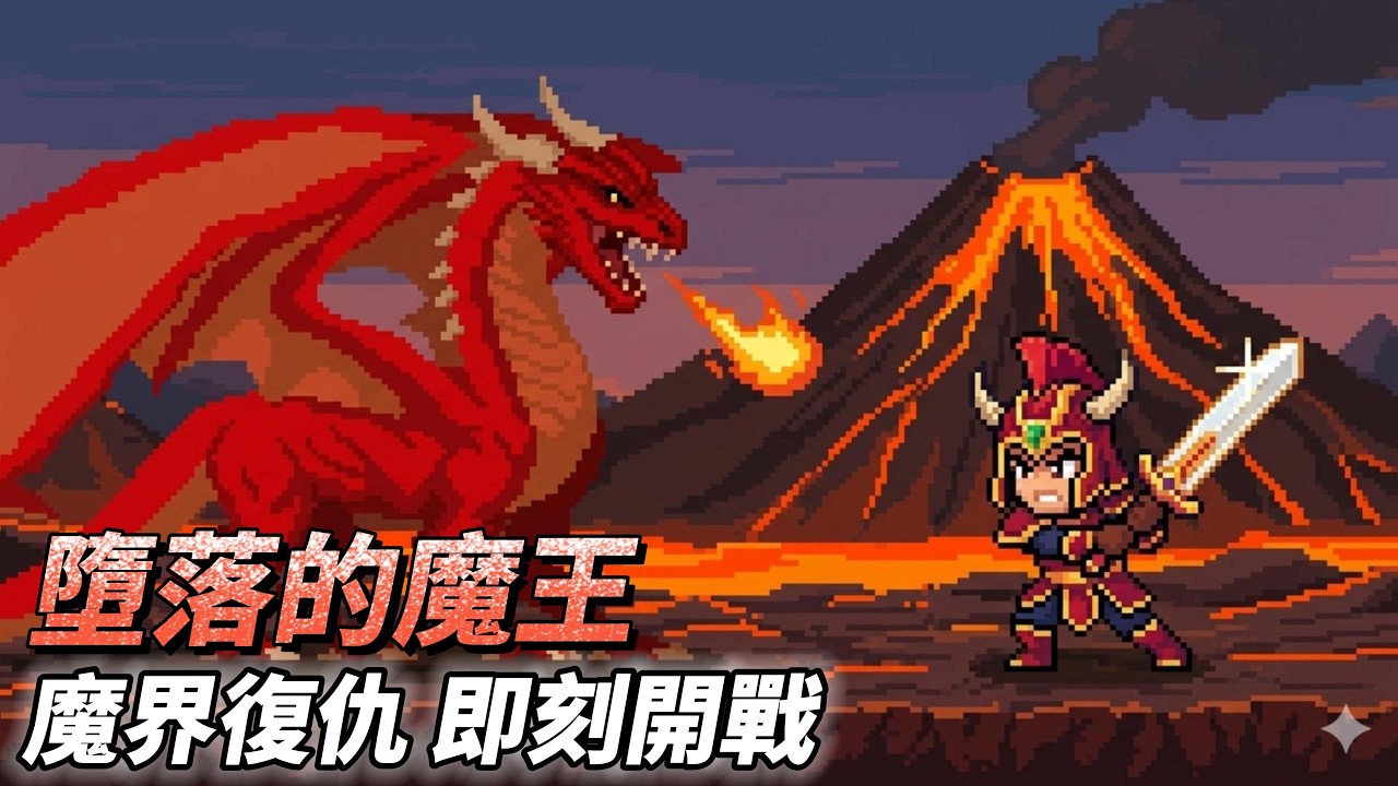 《墮落的魔王：放置型RPG》Demon Fall 3月16日更新 復古點陣像素風格 點擊類型掛機抽裝玩法 | 從等級1的人類重新崛起 解鎖隱藏魔王之力 橫掃戰場、挑戰無限之塔 奪回屬於你的魔界王座