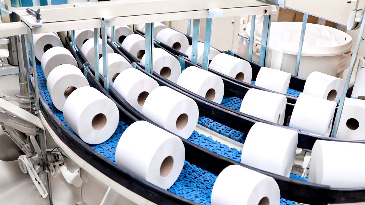 Wie Toilettenpapier in Rollen Hergestellt wird 🧻
