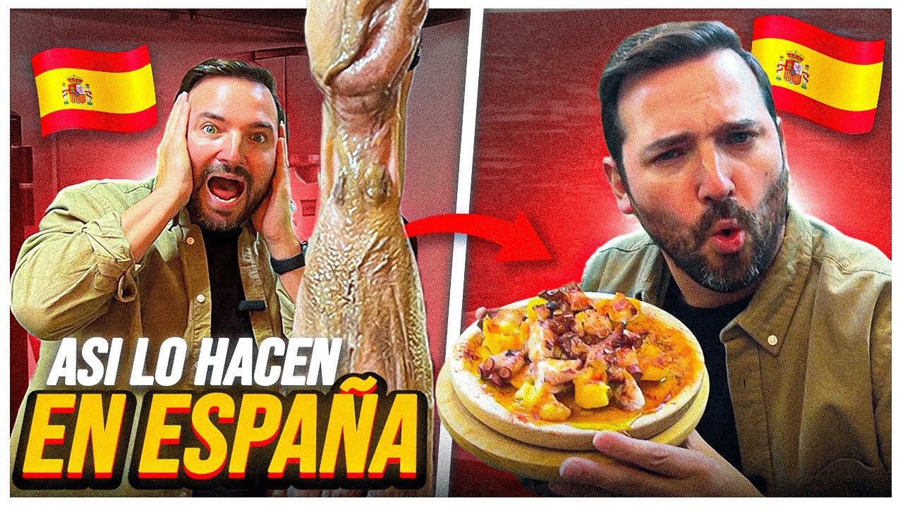ASI COMEN EL PULPO LOS ESPAÑOLES - PULPO A LA GALLEGA 🐙🇪🇸