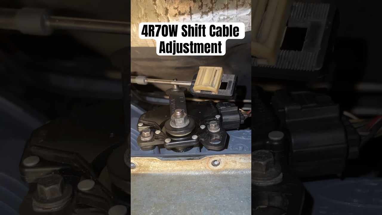 How To Adjust 4R70W Transmission Shift Cable Length, Shift Linkage Adjustment: 10th Gen F150 #shorts