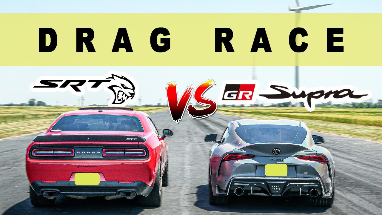Тюнингованная Toyota Supra GR соревнуется с Dodge Challenger Hellcat, после чего следует грохот. ...