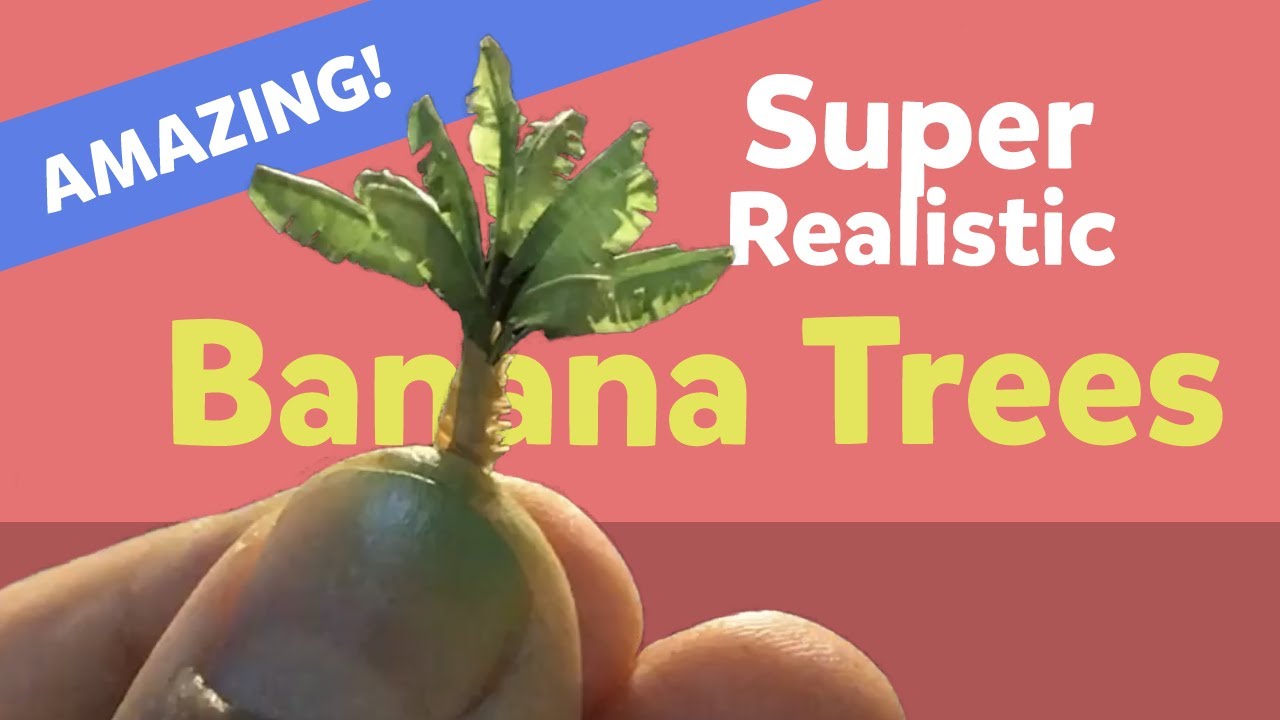 ✅ DIY Tutorial - 6 Passos Para Uma Bananeira Miniatura Super Realista