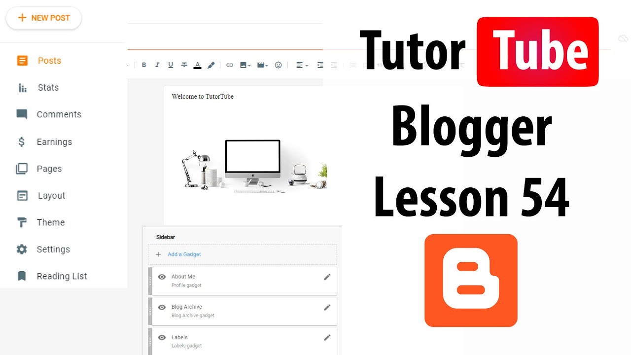 Blogger - Lesson 54 - Layout and Gadgets