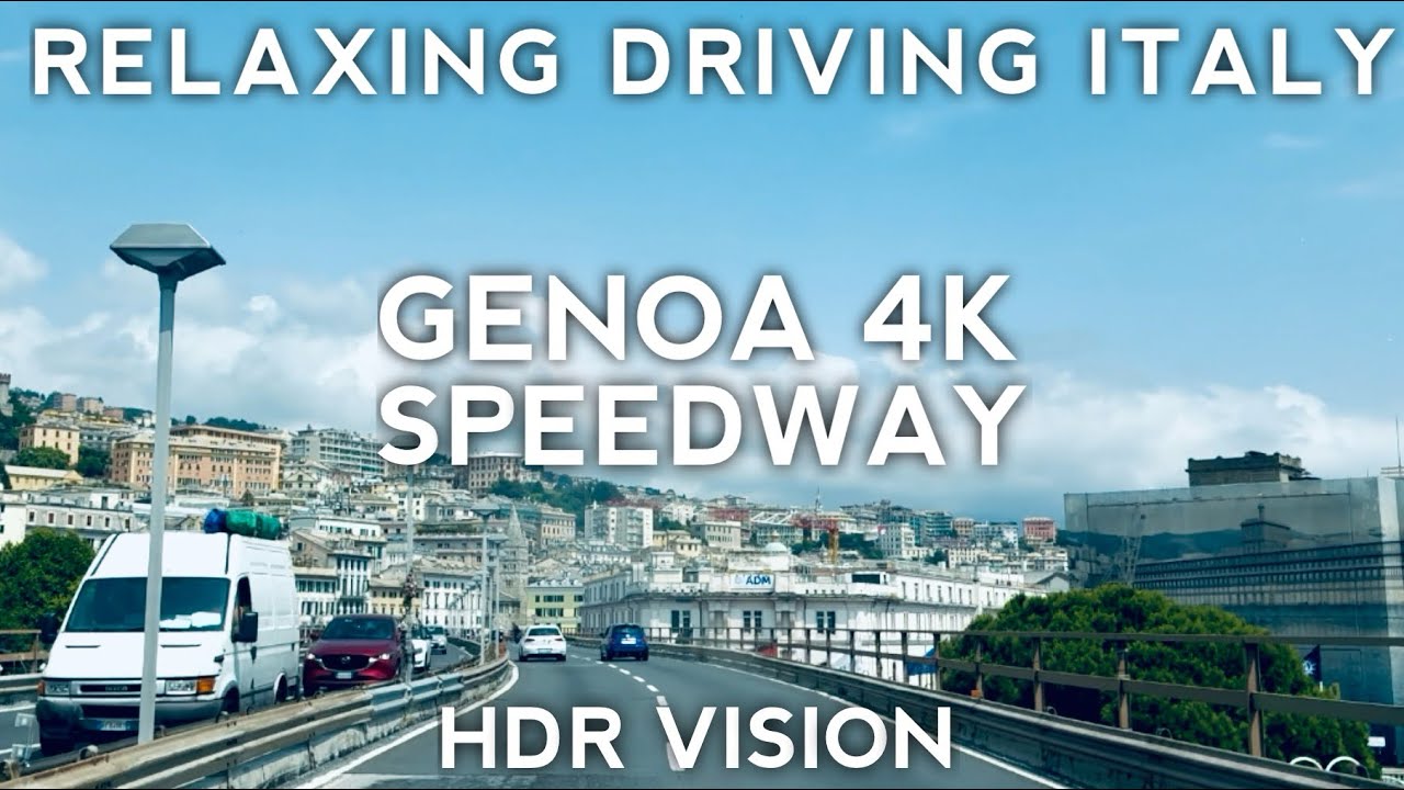 Driving Italy Genoa in 4K - Strada Veloce + Sopraelevata + Corso Italia - Italy Travel Video