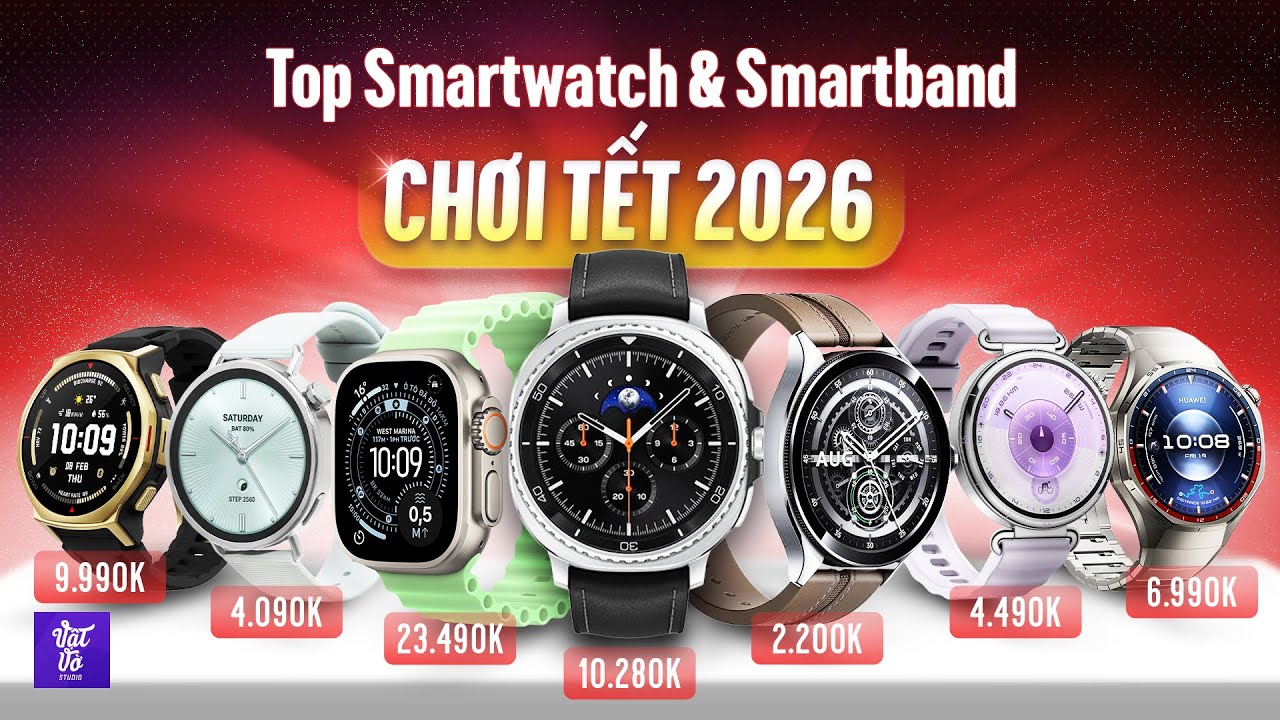Tư Vấn Smartwatch Chơi Tết 2026 Đẹp: Apple Watch, Galaxy Watch8, HUAWEI Watch GT 6 Pro