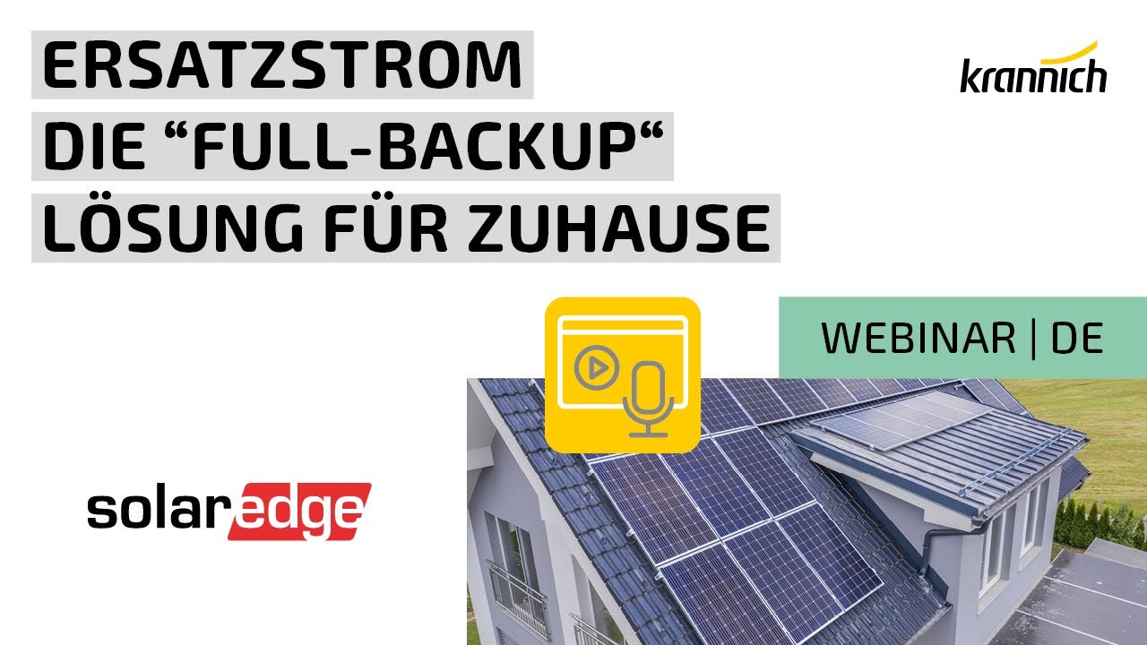 Webinar SolarEdge -  Home Backup Interface 3-phasig