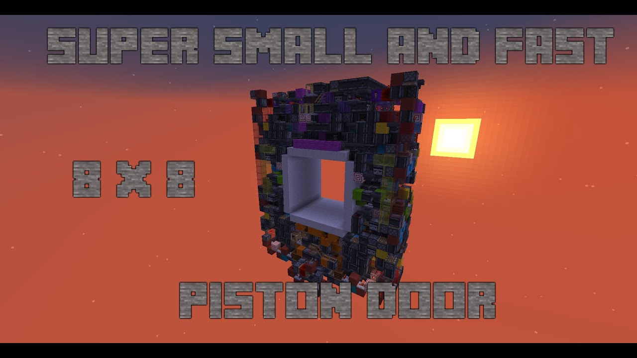 [1.19.2+] Super small and fast 8x8 Piston Door (opens in 3.6s)
