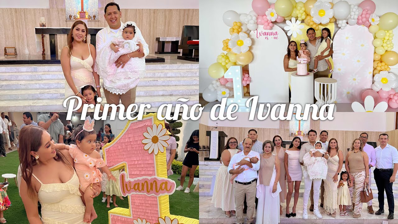 Primer año y bautizo de Ivanna 🩷🌼🌸