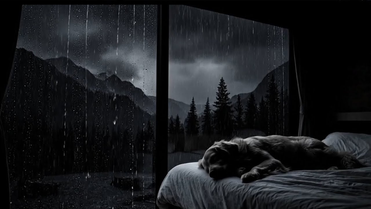 Ads (free) ⛈️🌛 heavy rainy on window√cause sleep so peacefully°°fell asleep straight away