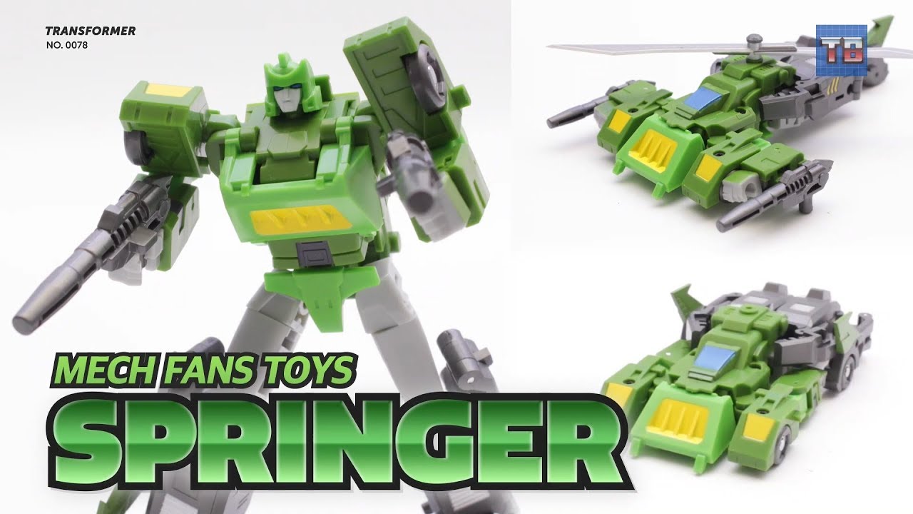 Transformer Mech Fans Toys MS-01 SPRINGER Triple Changer Robot Video Review!