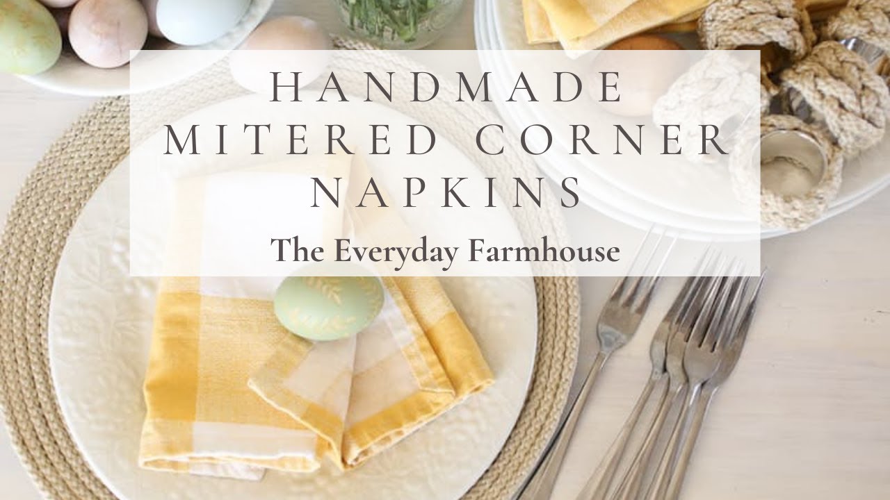 Handmade Napkins with Mitered Corners