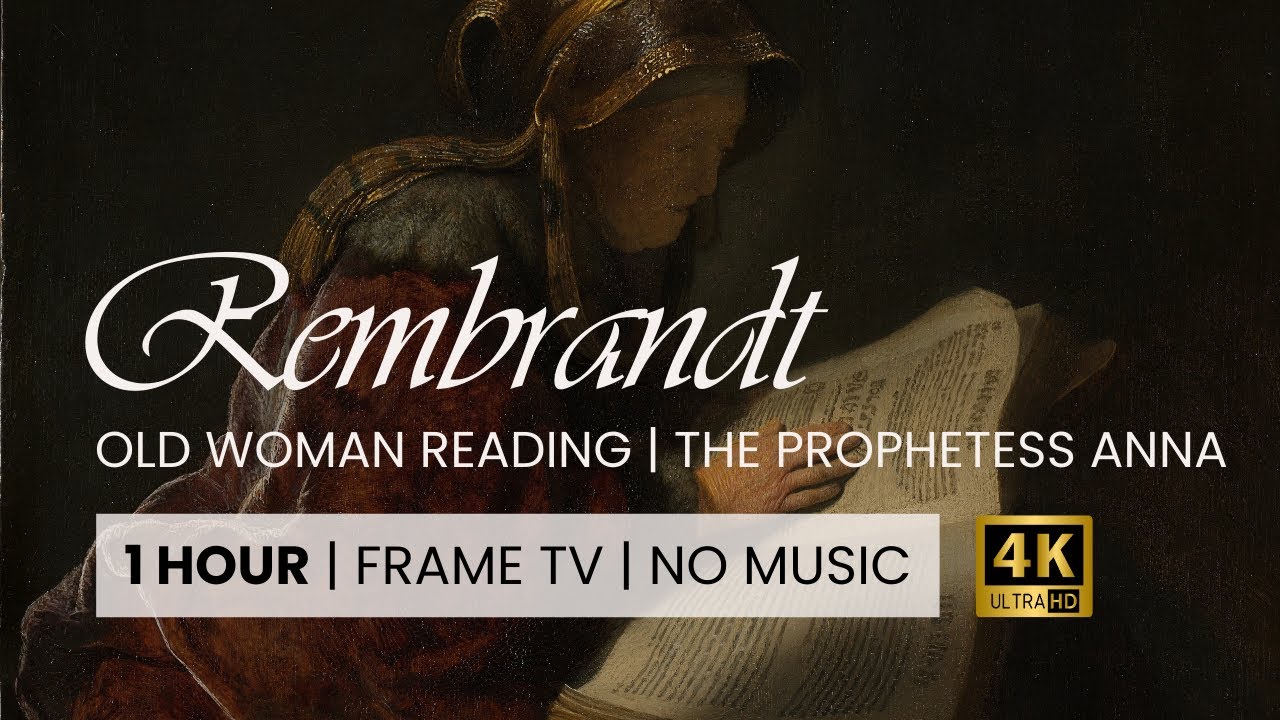 Dark Academia Aesthetic | Rembrandt: The Prophetess Anna in 4K | 1 HOUR Museum | Art for Frame TV