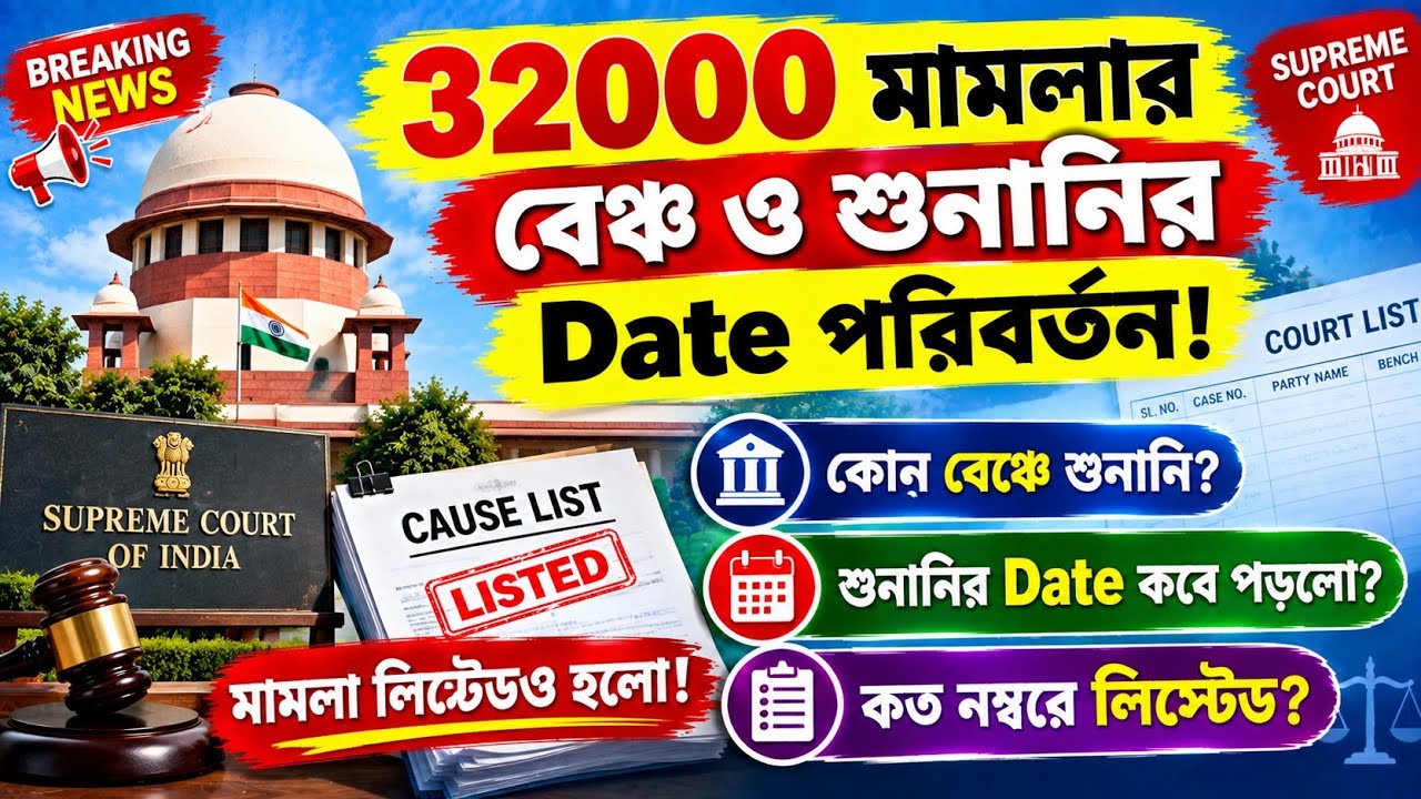 32000 মামলার বেঞ্চ ও শুনানির Date পরিবর্তন|Primary 32000 case update| 32000 case hearing news| 32000