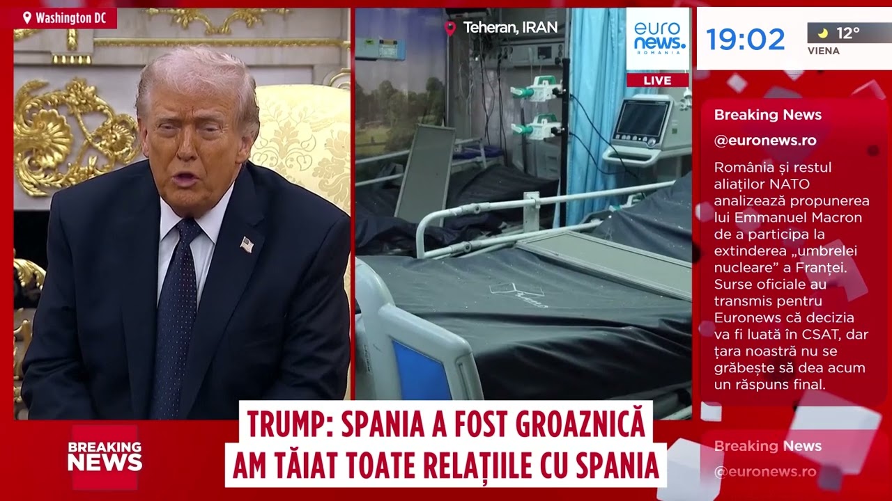 Trump anunță că SUA vor întrerupe relațiile comerciale cu Spania: „Neprietenoși”