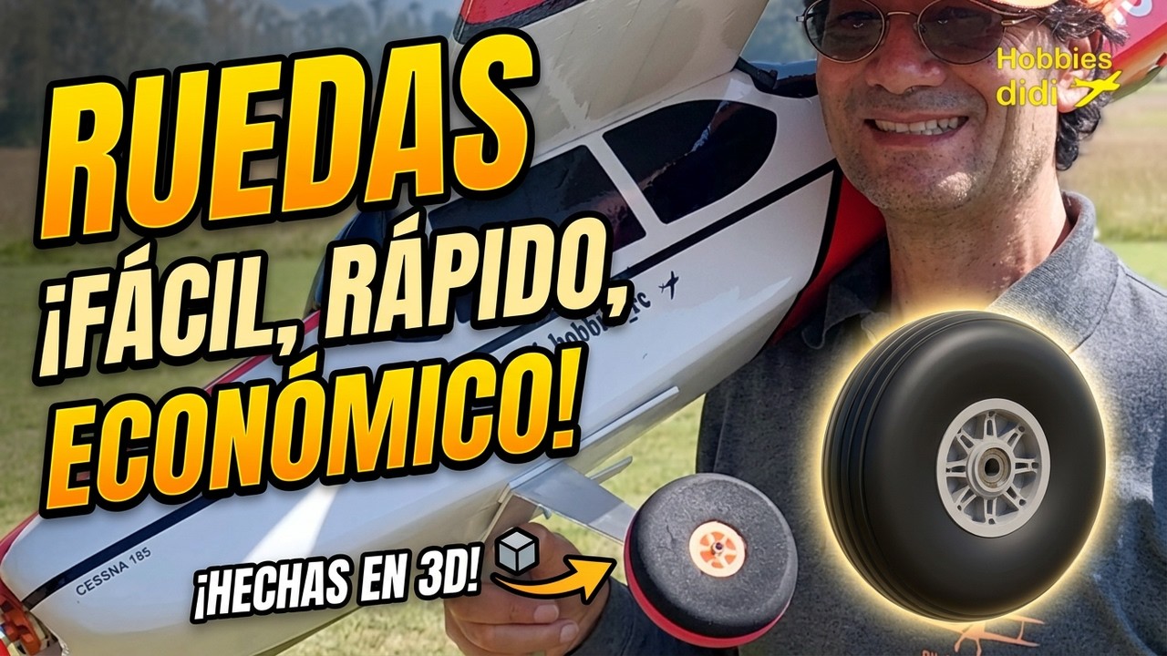 🛠💡Cessna 182/185 Como hacer ruedas para avion RC, por computador. 3D wheels.