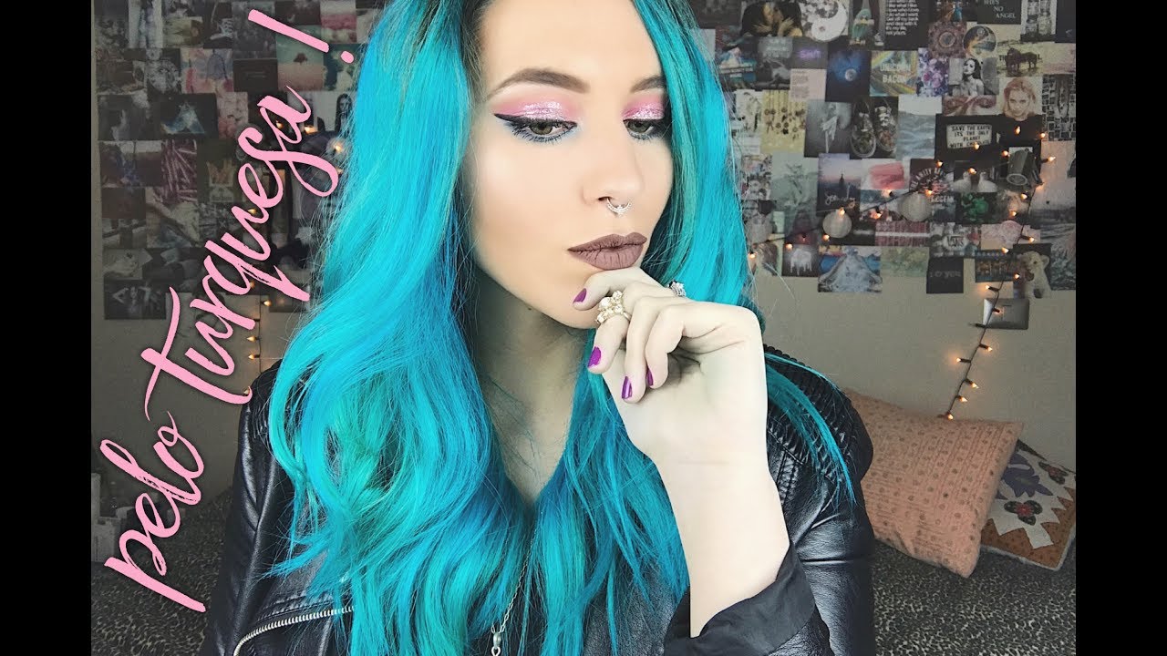 Pelo turquesa con Hair Fashion Colors (Chile)