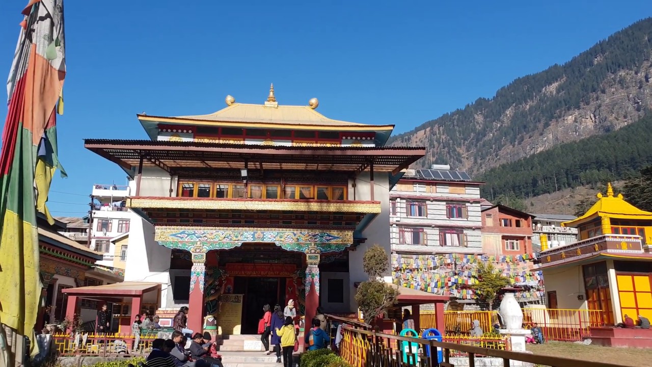 Himalaya Nyingmapa Buddhist Temple, Manali, India in 4k ultra Hd