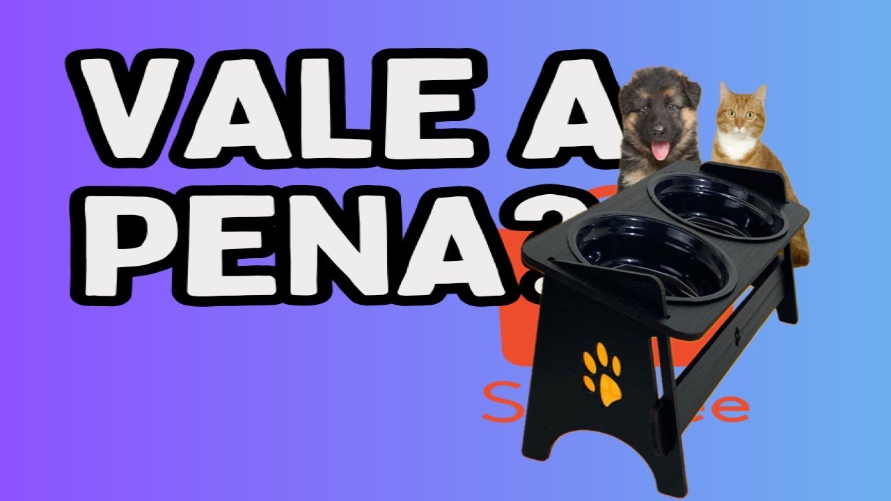 Comedouro Bebedouro Pet Elevado Para Cachorros e Gatos Com Tigelas Com TAMPAS