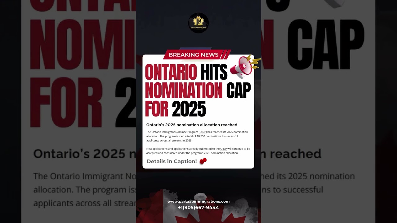Ontario&rsquo;s 2025 OINP quota is now full!