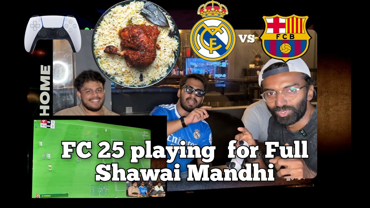 Playing FC25 on PS5 for full Shawai Mandhi 😂, Real Madrid vs Barcelona