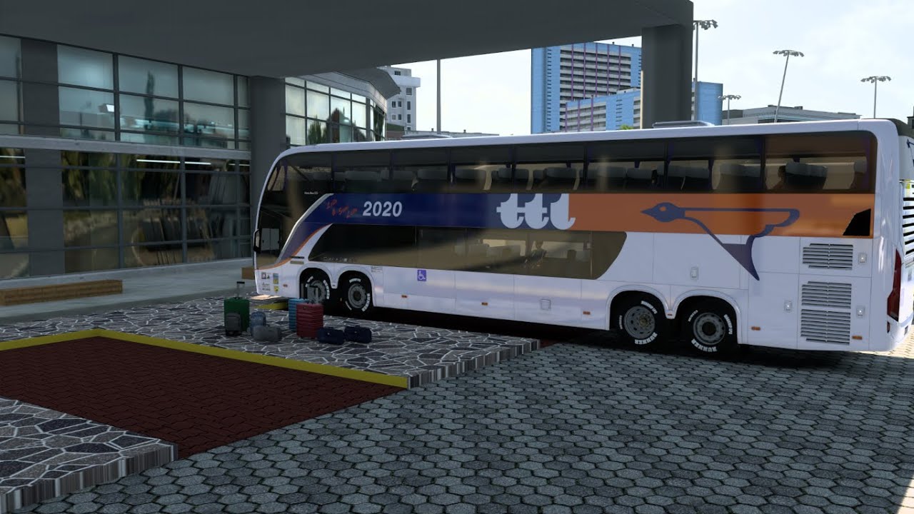 ETS2 | Porto Alegre x Montevideu | Busscar Visstabuss DD | Mapa EAA | ETS2 1.57 Modbus