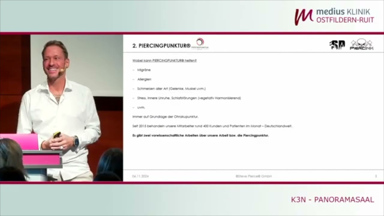 Steve Pierce auf dem 1. Deutschen Endometriose Kongress 9.11.2024