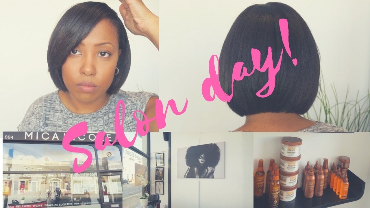 RELAXED HAIR GROWTH JOURNEY: SALON DAY, TREATMENT, FLAT IRON  & TRIM