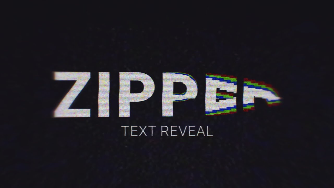 Zipper Text Reveal After Effects Tutorial